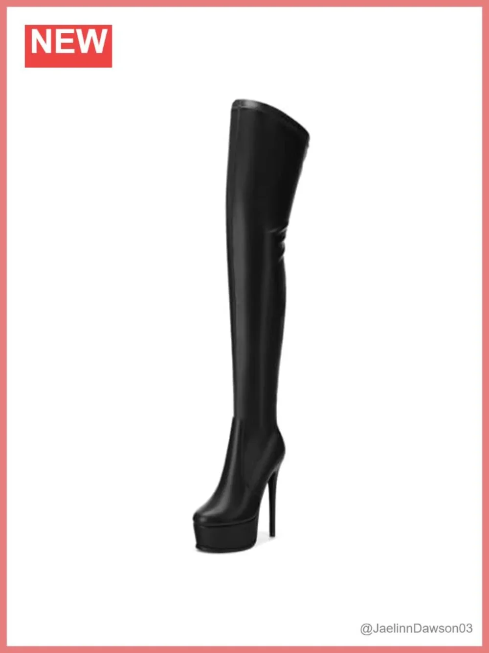 Platform Over The Knee Boots Thigh High Stiletto Zipper Round Toe Tall Boots
